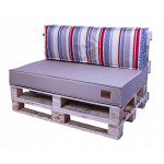 Paletové sedenie Golden Garden GG34 podsedák a vankúš 120cm x 80cm x 15cm Pásiky